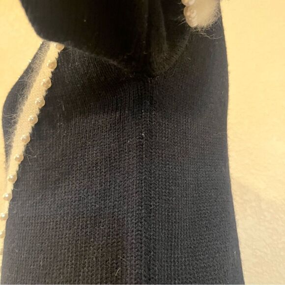 VTG 90s Black and White Geometric Sweater Dress by Yarnworks Petite Size MP/S - Picture 12 of 16